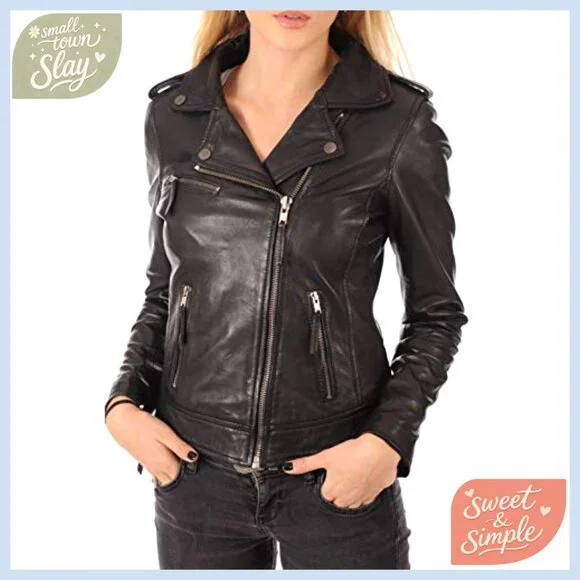 Real Lambskin Leather Bomber Jacket, Handmade, YKK Zippers, Satin Lining
